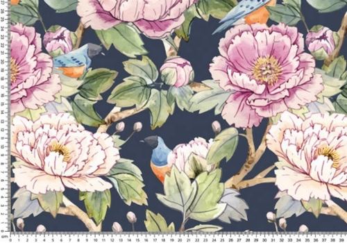 Welur Piwonie 02 Wonder Velvet